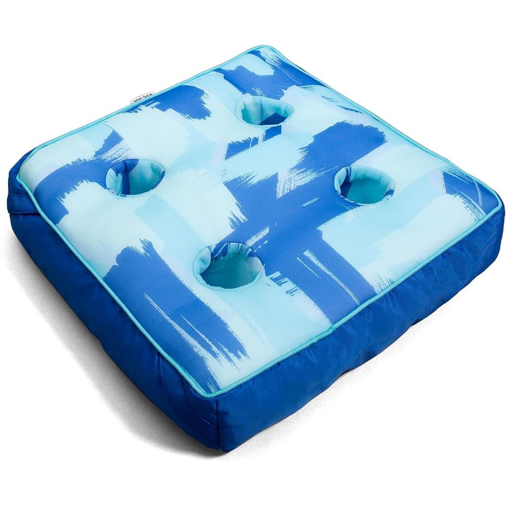 image:imageBig Joe Captains Float No Inflation Needed Pool Lounger Coral Bloom Double Sided Mesh Quick Draining Fabric 3 feetPaintbrush Blue