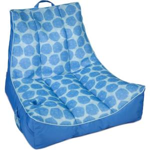 Big Joe Captain’s Float No Inflation Needed Pool Lounger, Coral Bloom Double Sided Mesh, Quick Draining Fabric, 3 feet(Coral Bloom)