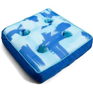 Big Joe Captain’s Float No Inflation Needed Pool Lounger, Coral Bloom Double Sided Mesh, Quick Draining Fabric, 3 feet(Paintbrush Blue)